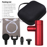 Mini Electric Fascia Gun Portable Muscle Massage Gun USB Charging Relaxation 4 Adjustable Variable Speed Fascia Massager Guns