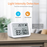 Zigbee Wireless Thermometer Hygrometer Smart Humidity Temperature Sensor with Luminous Intensity Measurement App Notification