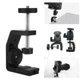 Camera Desktop Clamp Universal Aluminum C-Type 1/4 Inch Desktop Mount Clip Clamps Stand For Camera Tripod Ball Head