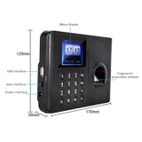 DC 5V Biometric Fingerprint Time Attendance Recorder Time Clock Access Control System Fingerprint Recognition Device Scanner