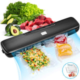 Food Vacuum Sealer 220V Automatic Commercial Household Vacuum Sealer 32CM Packaging Machine Include 15 Pcs Bags Keep Fresh Tools