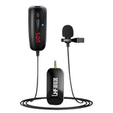 Lavalier Lapel Microphone,UHF Omnidirectional Recording Mic with Clip-On, Beltpack Transmitter for Interview Etc.
