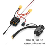 Hobbywing EZRUN MAX8 G2 160A ESC + 4278SD 2250KV / 4268SD 2500KV Inductive Brushless Motor Set for 1/10 1/8 RC Model Car Buggy