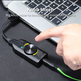 GS3 Black Virtual 7.1 Channel Sound Card Converter Adapter External USB Audio 3.5mm Headset Stereo For PC Desktop Notebook
