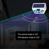 Solar Monitoring LED Garden Light Night Vision Flash Camera Waterproof Wide Angle Motion Sensor Flashlight for Front Door Yard