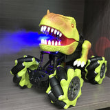 Remote Control Dinosaur Car Electric Spray Dino RC Climbing Vehicle Music Light Kids Gifts For Children Boys Age 6 +