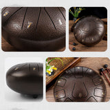 8 Inch Steel Tongue Drum 11 Notes Handpan Drum with Drum Mallet Finger Picks Drum Bag Percussion Instrument for Meditation Yoga