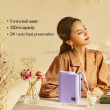 500ml Portable Electric Kettle Heat Preservation Water Boiler Teapot Thermal Cup Adjustable Temperature For Travel Home 220V