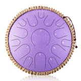 new Steel Tongue Drum 14 Inch 15 Tone Drum Handheld Tank Drum Percussion Instruments Yoga Meditation Music Lovers Beginner Gift