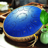 steel Tongue Drum 15 Note 14 Inches Tank Drum, Percussion Handpan Drum for Yoga Meditation Entertainment Musical Education Black