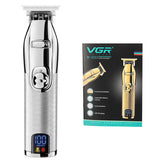 Rechargeable metal handle professional hair trimmer for men electric beard hair clipper rechargeable hair cutting machine