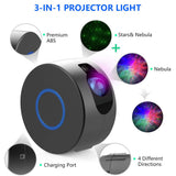 Colorful Starry Sky Galaxy Projector Light Rotating Water Waving Night Light Voice Control Romantic bedroom mini projector