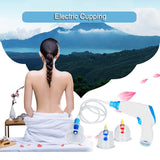 Newly Electric Vacuum Suction Cupping Set Lymph Drainage Pain Relief Massage Therapy Kit 19ing
