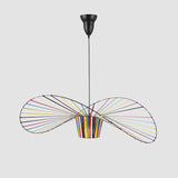 Modern Straw Hat Pendant Light  Hanging lustre lamp Nordic Minimalist Creative for Dining Living Bedroom Bar Cafe Room