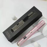 Hair cold flat iron cool air curling iron hair straightener 2-in-1 hair tool black rose gold heatless curler