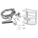 Toothbrush Holder, Stainless Steel Bathroom Toothbrush Holder with Toilet Bathroom Hand Held Handheld Sprayer