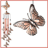 Metal pipe wind chime pendant outdoor pastoral style retro brass bell animal pendant gift kids room decoration kawaii room decor