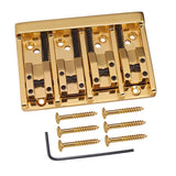 A Set of Gold 4 Strings Bass Bridge Guitar Strings Bridge Guitar Accessories Parts Musical Instrument