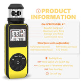 Anemometer HP-881M Handheld Anemometer Wind Meter Direction for Measuring Wind Speed, Temperature with LCD Backlight