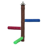 Parrot Perch Rough-surfaced Sand Perches Bird Cage Chewing Toy Ladder Perch Wood Stand Beaks Claws Trimmed Grinding