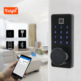 Electronic Keypad Deadbolt Password Lock Keyless Entry Door Lock Tuya Bluetooth Automatic Front Door Lock With Fingerprint