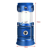 Portable Lamp Outdoor Emergency COB Tent Lamp Flashlight USB Rechargeable LED Solar Camping Lantern Light Work Light