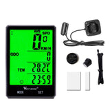 Bike Computer Waterproof LCD Backlight Cycle Measurable Temperature Stopwatch Bracket Waterproof Speedometer Odometer Cycling