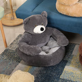 Super Soft Pet Bed Sofa Comfort Pet Supplies Winter Warm Cute Bear Hug Cat Sleeping Mat Plush Large Puppy Dogs Cushion
