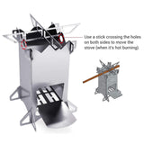 Foldable Wood Burning Stove Compact Mini Burner for Outdoor Picnic Camp Cooking BBQ