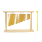 20-Tone Wind Chime Table Top Bar Chimes 20 Bars Single-row Musical Percussion Instrument With Wood Stand Stick