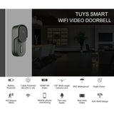 Tuya Video Doorbell Wifi Wireless Wired Door Bell DC AC Battery Powered 1080P 2MP Pixel Support For Alexa Google