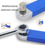 Ratchet Extension Wrench, Multi Function High-carbon Steel Extender Adaptor 1/4" 3/8" 1/2" Hand Torque Gear Socket Nut Tools Set