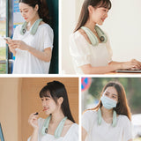 Portable Cooling Neck Fan Electric Summer Bladeless Mute USB Rechargeable For Outdoor Sports MIni Hanging Neck Ventilador