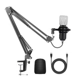 BM700 Condenser Microphone USB Professional Streaming Studio Microphone kit for Live Conference Home Gaming YouTube Podcasting