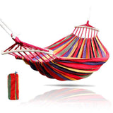 1pc rainbow Outdoor Leisure Portable Hammock canvas Hammocks Ultralight Garden Sports Home Travel Camping Hammock 280*80cm U3