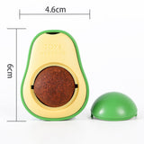Avocado Catnip Wall Ball Cat Toys Teeth Cleaning Cat Supplies Catnip Mini Toys Licking Balls Snack Healthy Rotatable Treats