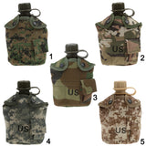 3 piece Army Military Camping Sport Water Bottle Canteen with Cup, Cover 34o