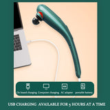 NEW Handheld Back Massager Cordless Neck Massager with 6 Massage Nodes Body Massager for Back Pain Relief and Muscle Relax USB