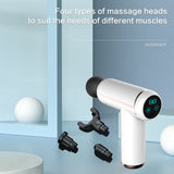 IKeRiShair LCD Display Massage Gun Percussion Pistol Massager For Body Neck Deep Tissue Muscle Relaxation Gout Pain Relief