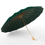 Strong Wind Resistant 3Folding 16K Manual Umbrella Men Parasol Women Rain Large Umbrellas Super Sun Protection And UV