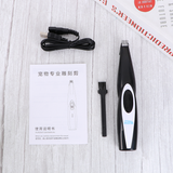Pet Cat Nail Hair Trimmer USB Rechargeable Electric Clipper Pet Grooming Tool Dog Haircut Paw Shaver Clipper (Blue and Black