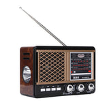 Outdoor Emergency Solar Radio Portable Multiband FM/AM/SW Radio Support USB Memory Card Playback FM Radio with Flashlight