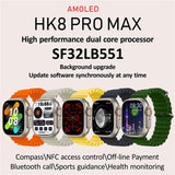 HK8 Pro MAX Ultra Smart Watch Men Series 8 49mm 2.12 Inch Amoled Screen High Refresh Rate NFC Women Sport Compass Smartwatch