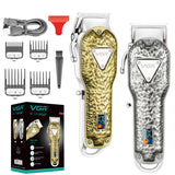 Professional Full Metal Hair Trimmer LED Barber Salon Hair Clipper For Men Electric Haircut Rechargeable Hair Cutting Machine