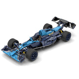 1348+Pcs Customized Blue Racing Car Bricks Model DIY Small Particle MOC Building Set MOC-36444 For Children Educational Toys