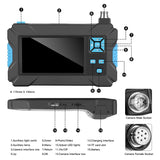 P30 handhold screen endoscope 5.5mm camera 4.3 inch industrial handheld borescope 2.0mp inspection camera with 18650 battery
