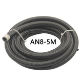 5M Universal Racing Oil Hose Line AN4 AN6 AN8 AN10  Nylon-Stainless Steel CPE Synthetic RubberFuel Pipe Oil Cooler Hose Oil Tube