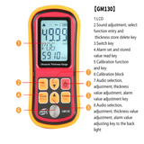 GM130 digital thickness gauge Ultrasonic 1-300mm steel width tester Professional metal thickness gauge