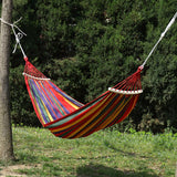 1PC Portable hammock outdoor hammock garden Sports Home Travel Camping swing canvas stripe hammock thickened anti rollover chair