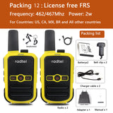 Mini Walkie Talkie Radtel RT12 Portable Two Way Radio PMR FRS Radio Comunicador Long range Kids Walkie-Talkie for Hotel Business
